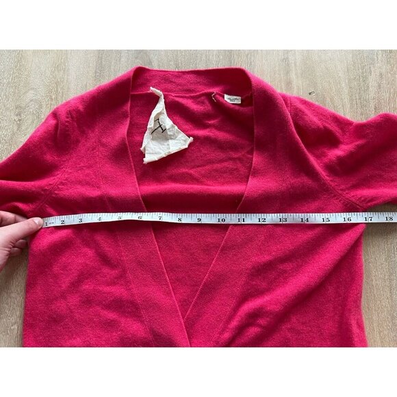 Anthropologie "T" 100% Cashmere Tunic Cardigan Sweater in Pink Size Medium - Picture 5 of 10